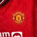 Camisa Manchester United I 23/24 - Torcedor Adidas Feminina - Vermelha com detalhes em preto e branco