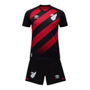 Kit Infantil Athletico Paranaense I 26/27 - Umbro - Preto e vermelho