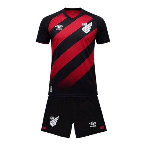 Kit Infantil Athletico Paranaense I 26/27 - Umbro - Preto e vermelho