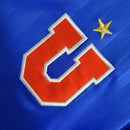 Camisa Universidad do Chile I 23/24 - Feminina Adidas - Azul com detalhes em branco e vermelho