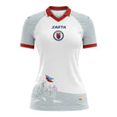 Camisa Seleção Haiti II 26/27 - Torcedor Saeta Feminina - Branca e cinza