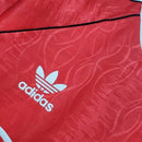 Camisa Retrô Manchester United I 1992 - Adidas Masculina - Vermelha com detalhes em branco