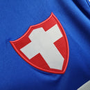 Camisa Retrô Palmeiras III 2019 manga longa - Masculina Adidas - Azul com detalhes em branco