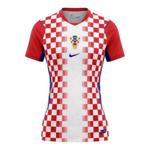 Camisa Seleção Croácia I 26/27 - Torcedor Nike Feminina - Branca e vermelha
