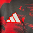 Camisa Burgos II 23/24 - Torcedor Adidas Masculinas - Vermelha com detalhes em preto e branco