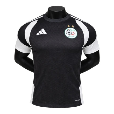 Camisa Seleção Argélia Treino 26/27 - Jogador Adidas Masculina - Preta com detalhes em branco