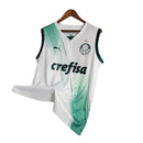 Camisa Regata Palmeiras II 23/24 - Torcedor Puma Masculina - Branca com detalhes em verde