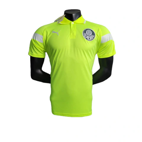 Camisa Palmeiras Treino 23/24 polo - Jogador Puma Masculina - Verde Fluorescente