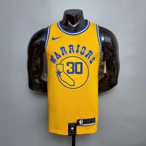 Camiseta Regata Golden State Warriors Amarela e Azul - Nike - Masculina