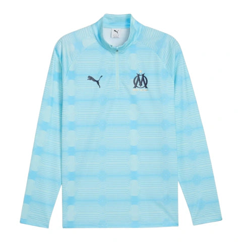 Camisa Olympique Marseille Pre-jogo II 25/26 manga longa - Torcedor Puma Masculina - Azul