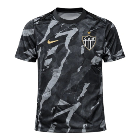 Camisa Atlético Mineiro Pré-jogo 26/27 - Torcedor Nike Masculina - Preta e cinza