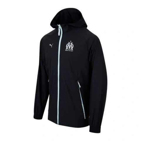 Jaqueta Corta-Vento Olympique Marseille 25/26 - Puma - Preta