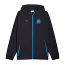 Jaqueta Corta-Vento Olympique Marseille 25/26 - Puma - Preta com detalhes em azul