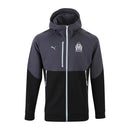 Jaqueta Corta-Vento Olympique Marseille 25/26 - Puma - Cinza e preta
