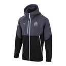 Jaqueta Corta-Vento Olympique Marseille 25/26 - Puma - Cinza e preta