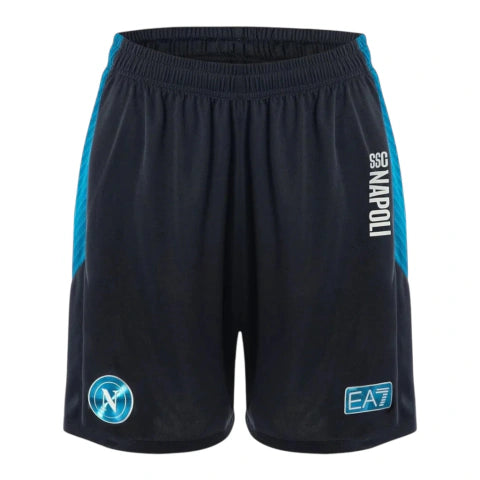 Short Napoli Treino 25/26 - Masculino EA7 - Preto com detalhes em azul