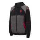 Jaqueta Corta-Vento AC Milan Edição especial Slam Jam 26/27 - Masculina Puma - Preta e cinza com detalhes em vermelho
