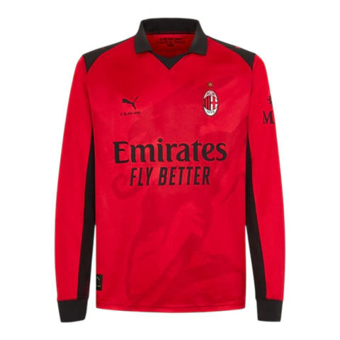 Camisa AC Milan Edição especial Slam Jam IV 26/27 manga longa - Torcedor Puma Masculina - Vermelha e preta