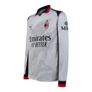 Camisa AC Milan Edição especial Slam Jam IV 26/27 manga longa - Torcedor Puma Masculina - Cinza e preta com detalhes em vermelho