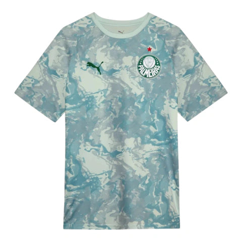Camisa Palmeiras Pré-jogo 26/27 - Torcedor Puma Masculina - Verde e cinza