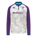 Camisa Fiorentina Pré-jogo II 25/26 manga longa - Torcedor Kappa Masculina - Branca e roxa
