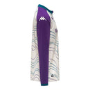 Camisa Fiorentina Pré-jogo II 25/26 manga longa - Torcedor Kappa Masculina - Branca e roxa