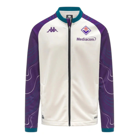 Jaqueta Corta-Vento Fiorentina 25/26 - Kappa - Branca e roxa