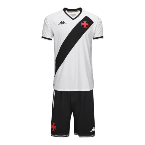 Kit Infantil Vasco II 25/26 - Kappa - Branco e preto