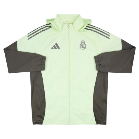 Jaqueta Corta-Vento Real Madrid 25/26 - Masculina Adidas - Amarela e cinza