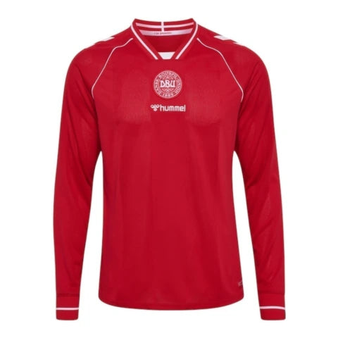 Camisa Seleção Dinamarca I 26/27 manga longa - Torcedor Hummel Masculina - Vermelha