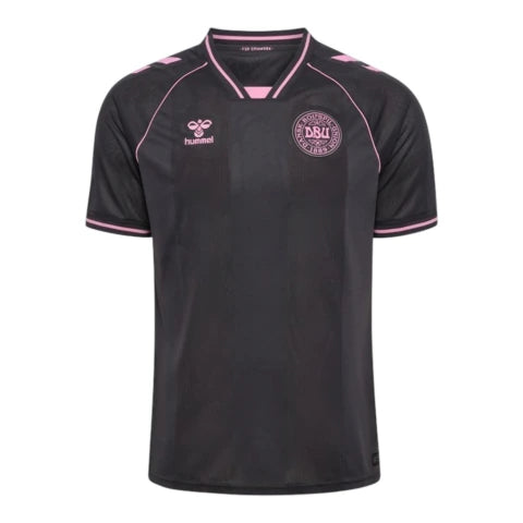 Camisa Seleção Dinamarca Goleiro I 26/27 - Torcedor Hummel Masculina - Preta com detalhes em rosa