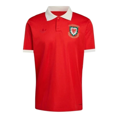 Camisa Seleção País de Gales Edição Comemorativa 150 Anos - Torcedor Adidas Masculina - Vermelha