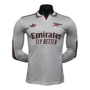 Camisa Arsenal III 25/26 manga longa - Jogador Adidas Masculina - Branca com detalhes em vinho