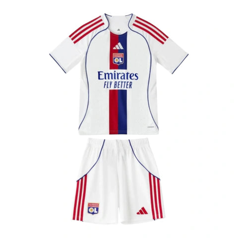 Kit Infantil Lyon I 25/26 - Adidas - Branco