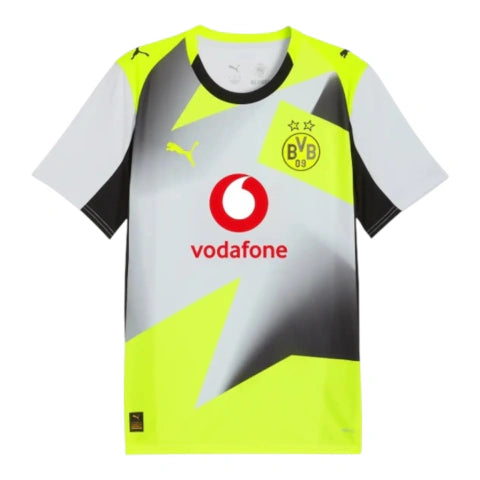 Camisa Borussia Dortmund II 25/26 - Torcedor Puma Masculina - Cinza e amarela neon