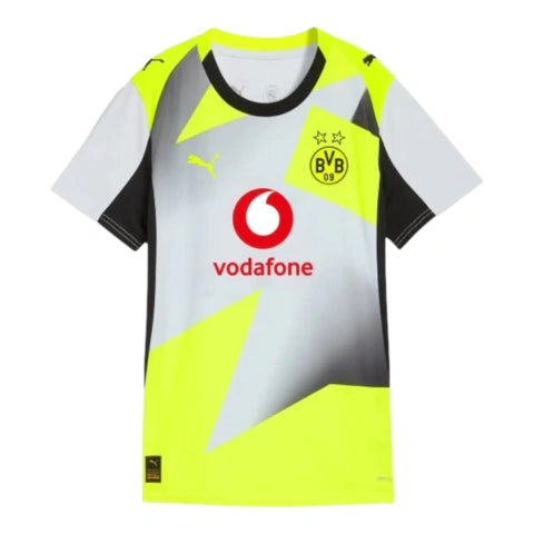 Camisa Borussia Dortmund II 25/26 - Torcedor Puma Feminina - Cinza e amarela neon