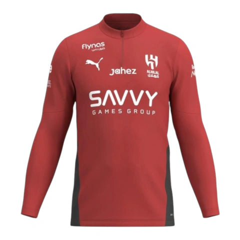 Camisa Al-Hilal Treino 25/26 manga longa - Torcedor Puma Masculina - Vermelha