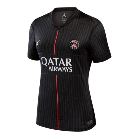Camisa Paris Saint-Germain IV 25/26 - Torcedor Jordan Feminina - Preta