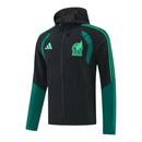 Jaqueta Corta-Vento Seleção México Treino 26/27 - Masculina Adidas - Preta e verde