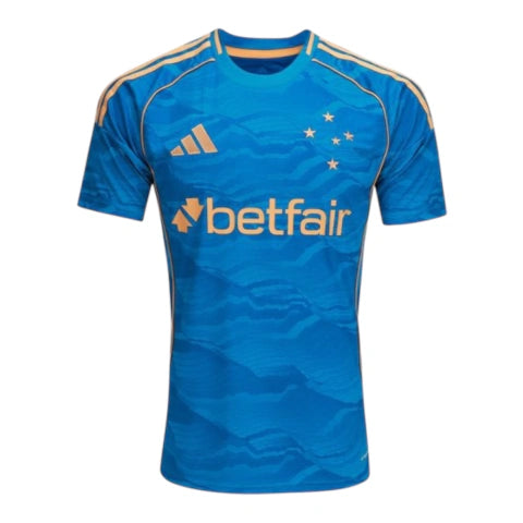 Camisa Cruzeiro III 25/26 - Torcedor Adidas Masculina - Azul com detalhes em dourado