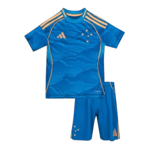 Kit Infantil Cruzeiro III 25/26 - Adidas - Azul com detalhes em dourado