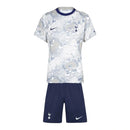 Kit Infantil Tottenham Pré-jogo 25/26 - Nike - Branco e azul com detalhes em cinza