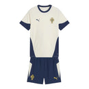 Kit Infantil Seleção Portugal Treino 25/26 - Puma - Branco e azul