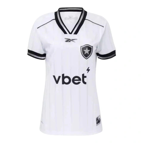 Camisa Botafogo III 25/26 - Torcedor Reebok Feminina - Branca com detalhes em preto