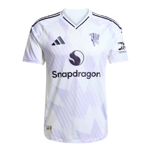 Camisa Manchester United II 25/26 - Torcedor Adidas Masculina - Branca com detalhes em roxo