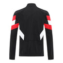 Jaqueta Corta-Vento Manchester United 25/26 - Masculino Adidas - Preta com detalhes em vermelho e branco