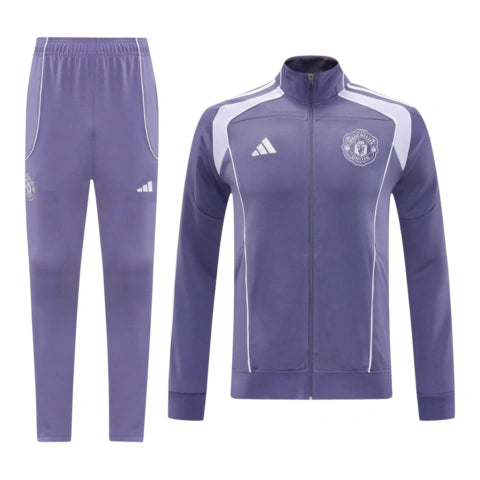 Conjunto Manchester United Treino 25/26 - Masculino Adidas - Roxo