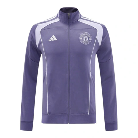 Jaqueta Corta-Vento Manchester United Treino 25/26 - Masculino Adidas - Roxa
