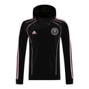 Jaqueta Corta-Vento Inter Miami Treino 24/25 - Masculina Adidas - Preta com detalhes em rosa