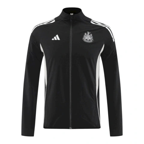 Jaqueta Corta-Vento Newcastle 25/26 - Masculina Adidas - Preta com listras brancas